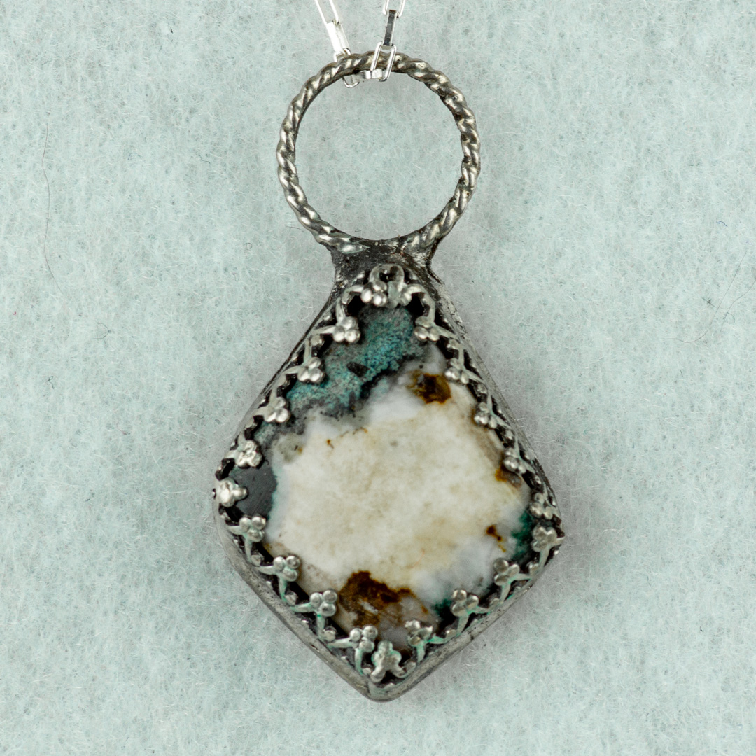 Spotted Jasper Pendant set in Sterling Silver