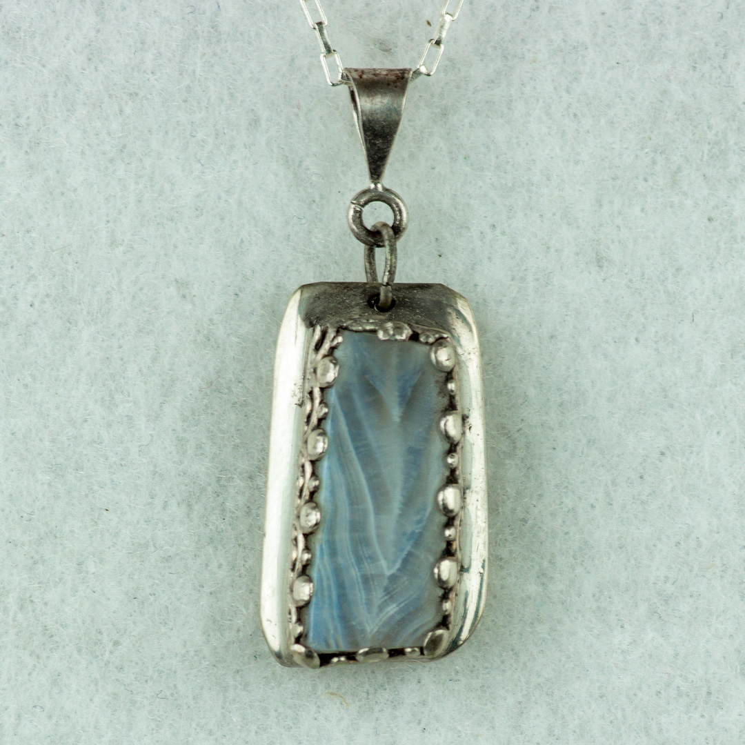 Spotted Jasper Pendant set in Sterling Silver