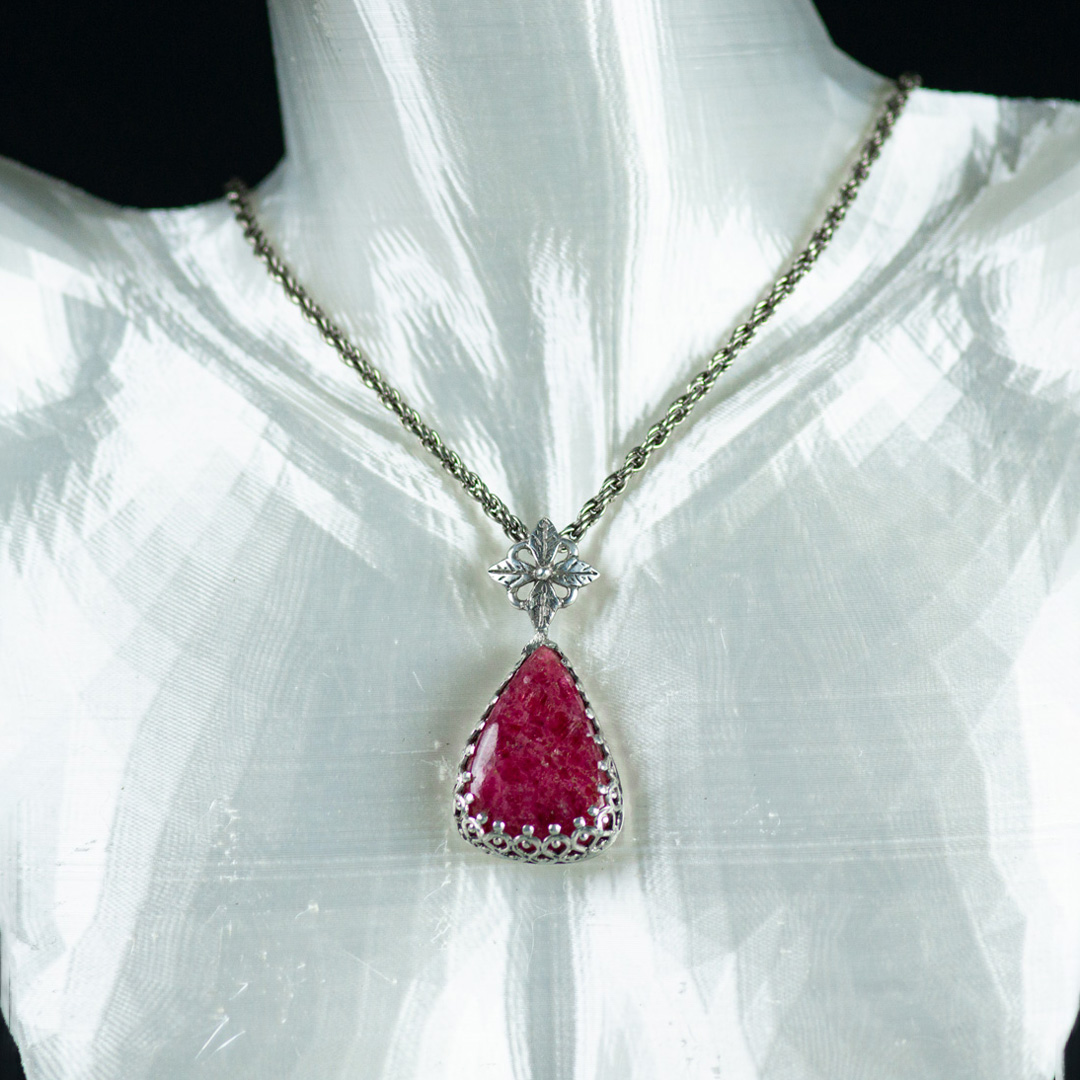 Spotted Jasper Pendant set in Sterling Silver